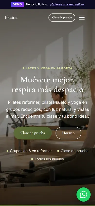 Ekaina Pilates & Yoga en el móvil