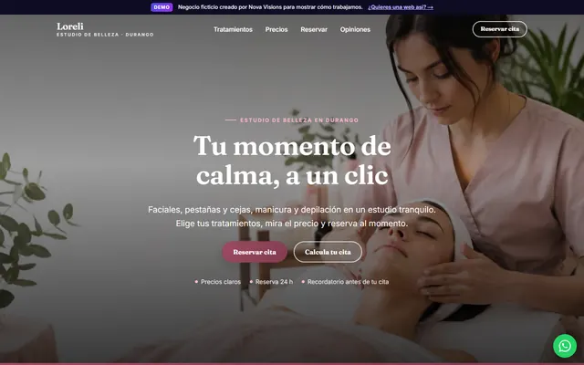 Portada de la demo Loreli Estudio de Belleza