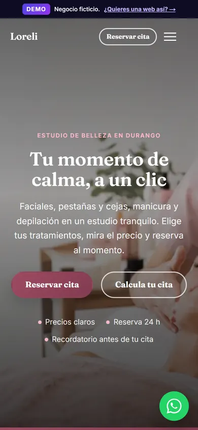 Loreli Estudio de Belleza en el móvil