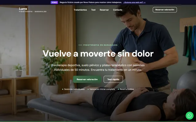 Portada de la demo Lurra Fisioterapia
