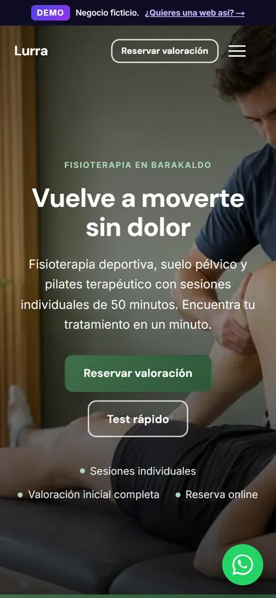 Lurra Fisioterapia en el móvil