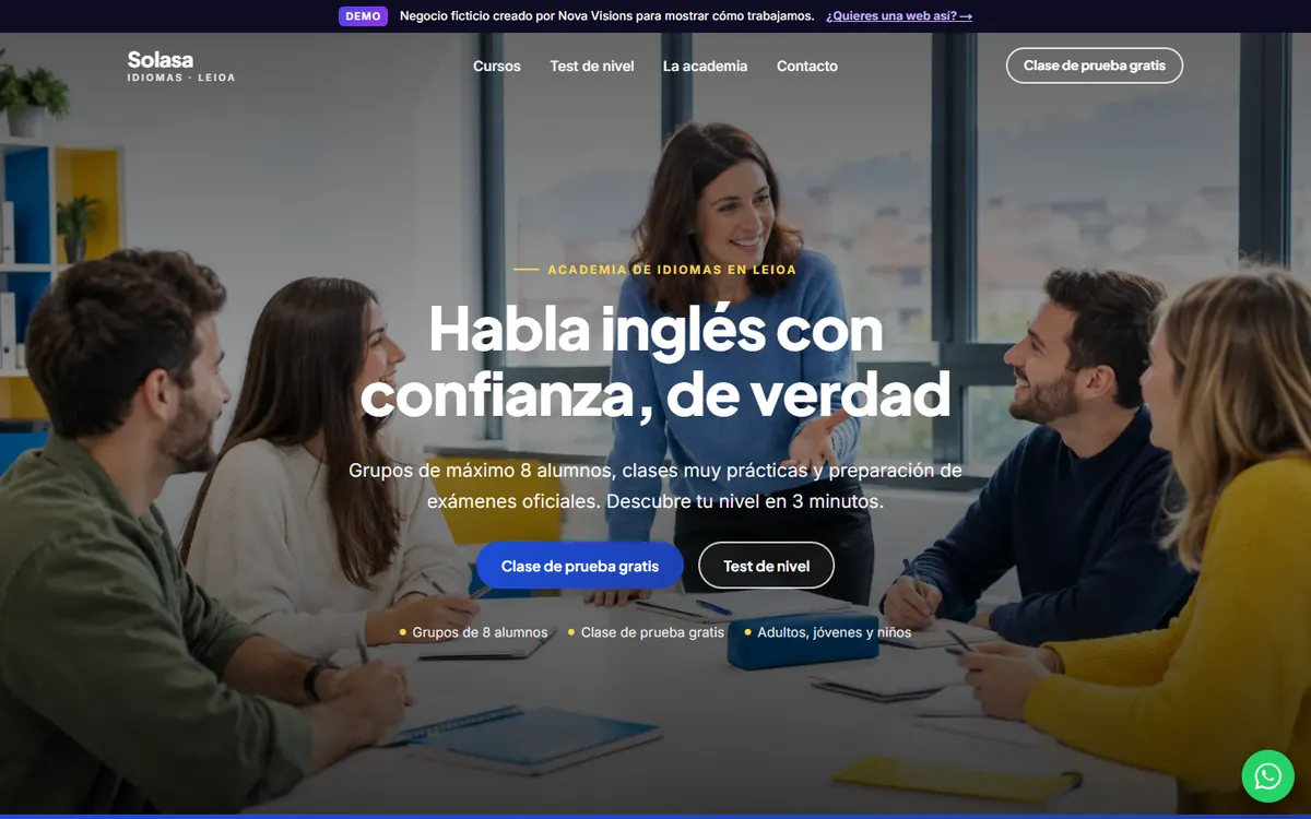 Portada de Solasa Idiomas